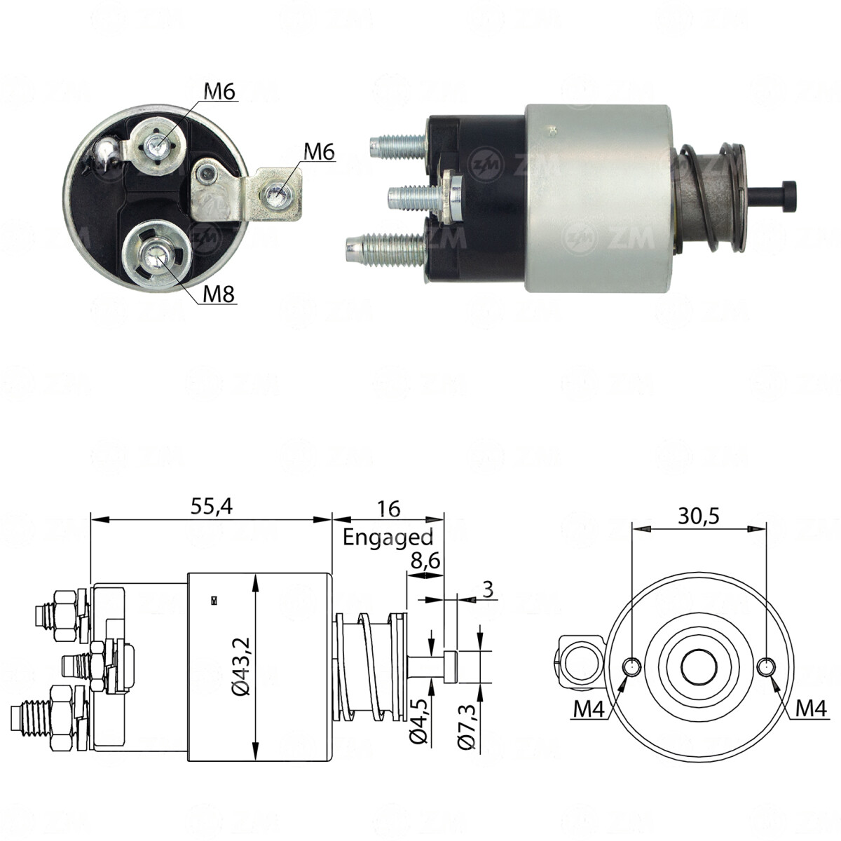 AUTOMATICO DE ARRANQUE FIAT FIAT 500 DOBLO IDEA SIENA VALEO ZM 