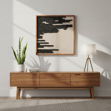 CUADRO DECORATIVO MADERA MACIZA 62 Cm x 62 Cm - LÍNEA RÚSTICA N°2