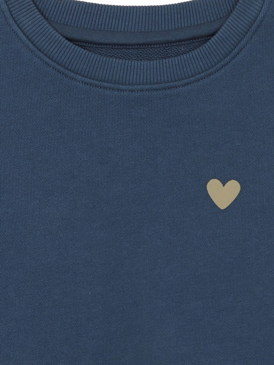 Sudadera Con Print En La Espalda Petroleo