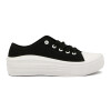 Moleca Calzado Casual Lona Acordonado Negro-blanco