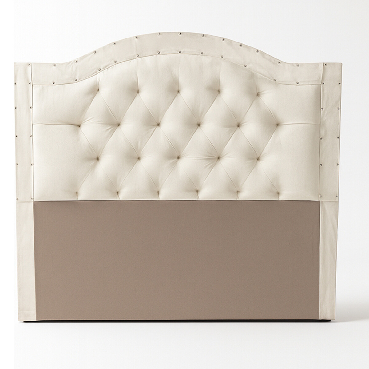 Respaldo Curvo De Sommier Ltc De Madera Forrado En Suede 