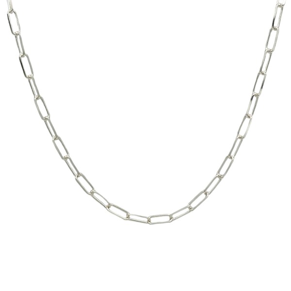 Cadena Force eslabón largo-Plata 925-Sin Piedra-CD3065 Sinpiedra