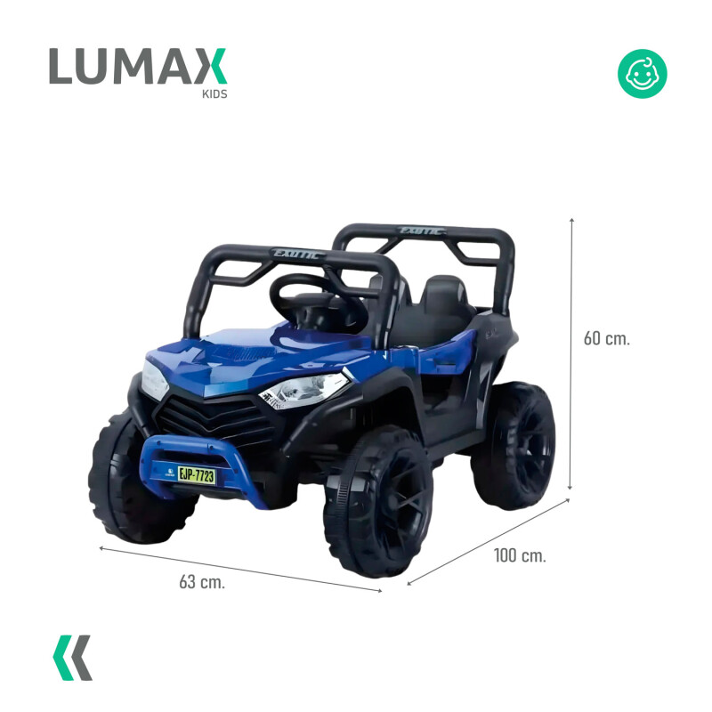 Auto a Batería Lumax 4x4 12V control remoto, USB y Música Azul