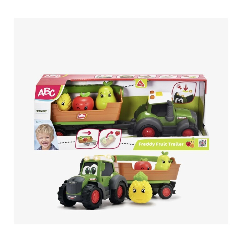 Tractor Infantil ABC – Con Trailer de Frutas ABC TRACTOR CON TRAILER DE FRUTAS