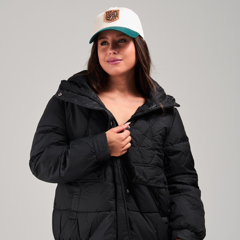 Campera dama Puffer Slowly Black