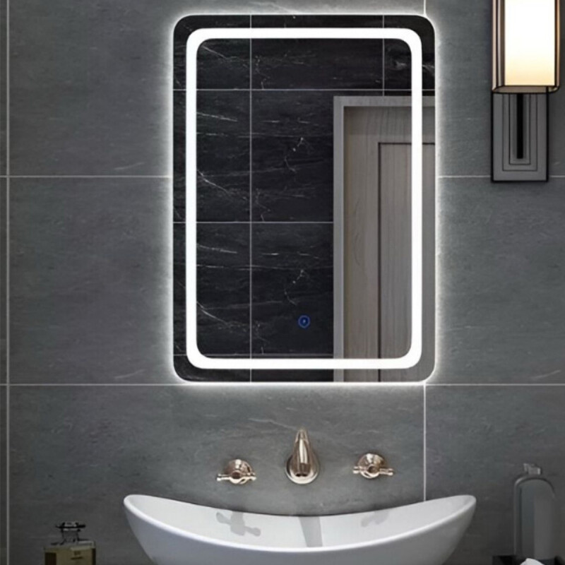 Espejo Táctil Para Baño 60cm X 80cm Luz Led Espejo Táctil Para Baño 60cm X 80cm Luz Led