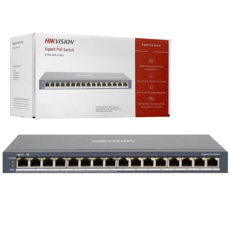 Switch PoE Hikvision 16 puertos gigabit 110W Switch PoE Hikvision 16 puertos gigabit 110W