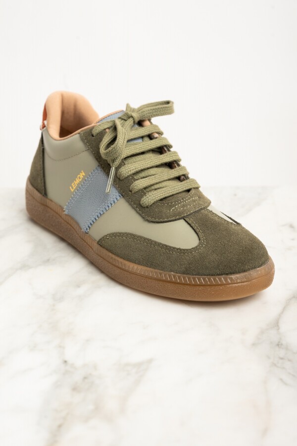 Zapatilla Cuero Combinada Safari