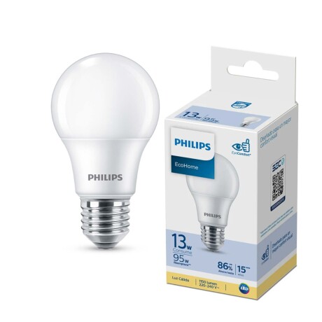 LÁMPARA LEDBULB PHILIPS METAL E27 13W CÁLIDA