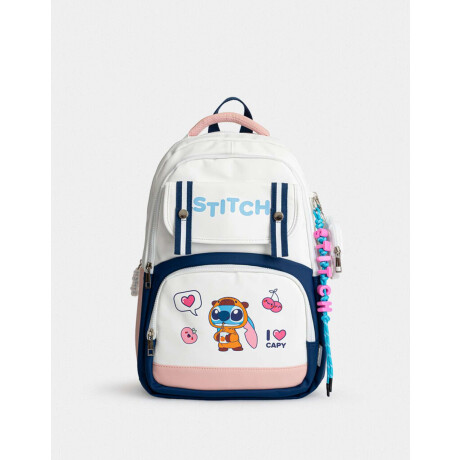 Mochila Multipocket ''stitch Capybara'' Blanco Crema