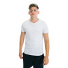 Muvem Men Plain V Neck T-Shirt Blanco