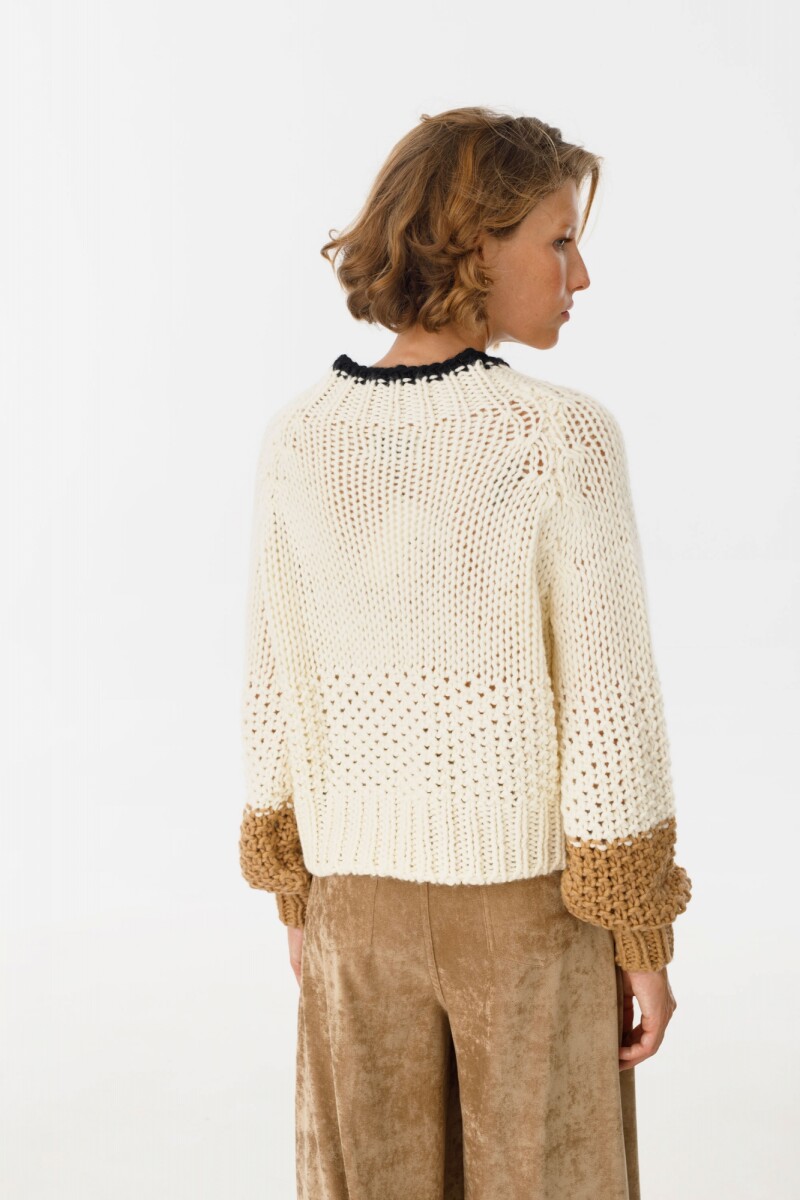 Sweater Rice Camel/Crudo/Negro
