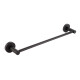 Toallero Barral 40Cm Terminacion Negro Mate