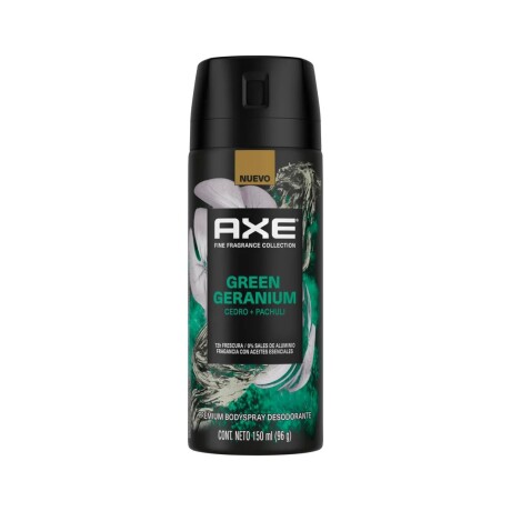 AXE DESODORANTE GREEN GERANIUM CEDRO+PACHULI 150ml AXE DESODORANTE GREEN GERANIUM CEDRO+PACHULI 150ml