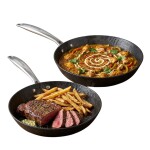 JUEGO DE SARTENES CON PINZA • 26cm • 22cm JUEGO DE SARTENES CON PINZA • 26cm • 22cm