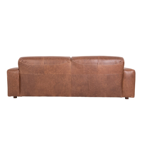 SOFA 3 CUERPOS CUERO-100-NATURAL MARRON PORTO CHOC.