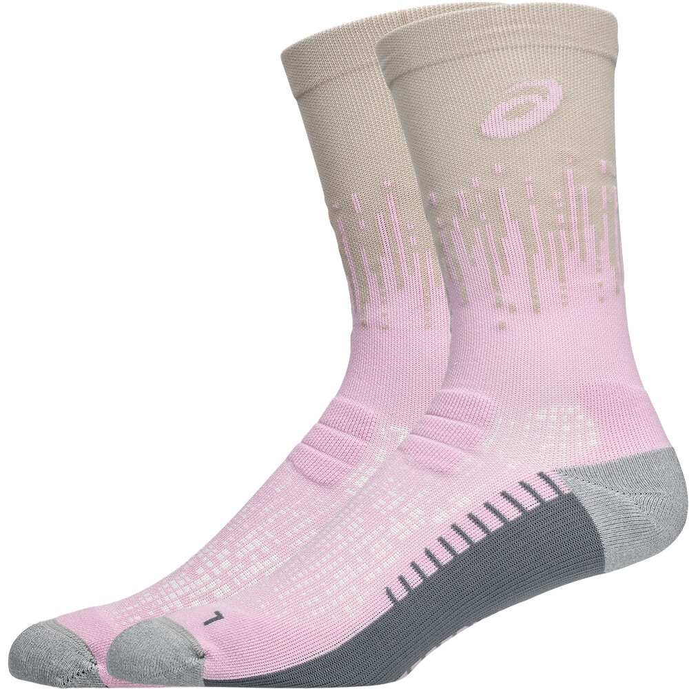 Medias Running Performance Run Sock Crew Unisex Hazy Lilac/rose Dust