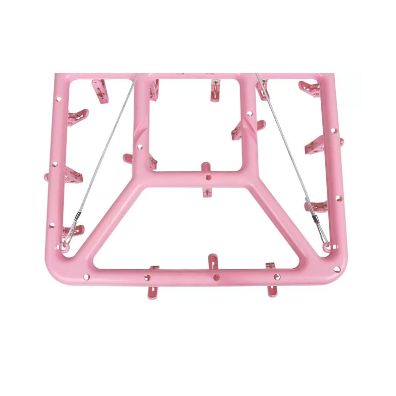 Tendedero portátil 32 palillos rectangular plástico ROSA