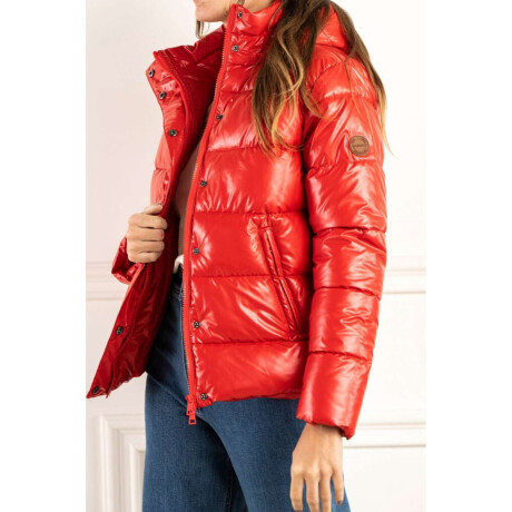 Campera Engomada Water Repellent Rojo