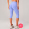 Legging The No-Seam Pureluxe Tlc High-Waisted Capri Mujer Moonlight Peri/classic White