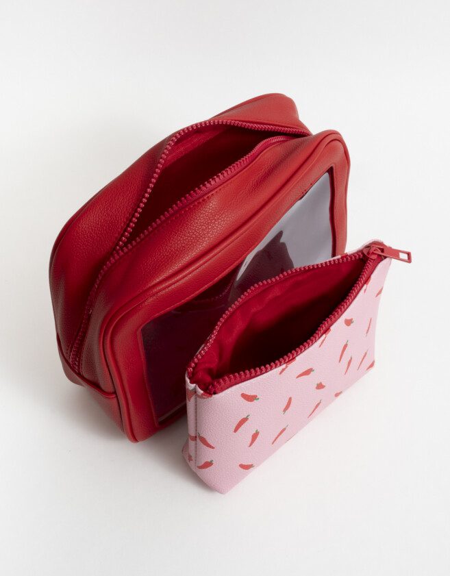 Porta Cosméticos Set De Portacosméticos - Rojo Medio