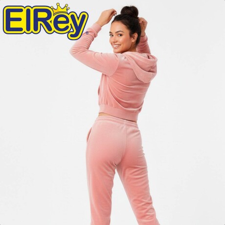 Conjunto Jogging Plush Campera + Pantalón Dama Rosa