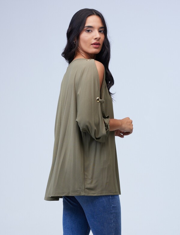 Blusa Oversize Manga Aros OLIVA