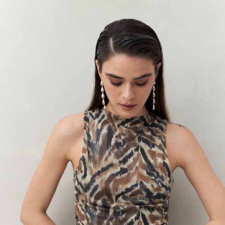 TOP SKINA Animal Print
