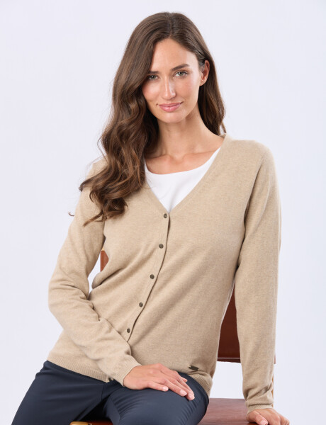 SACO TEJIDO CLÁSICO Beige