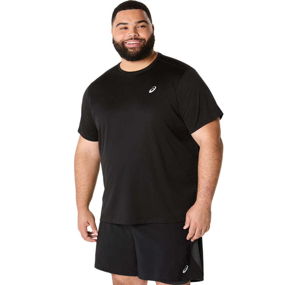 Polo Running Asics Silver SS Top Hombre Performance Black