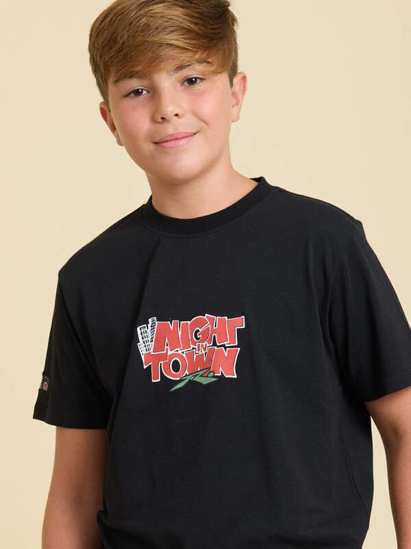 T-SHIRT FUNGI TEEN RUSTY Negro