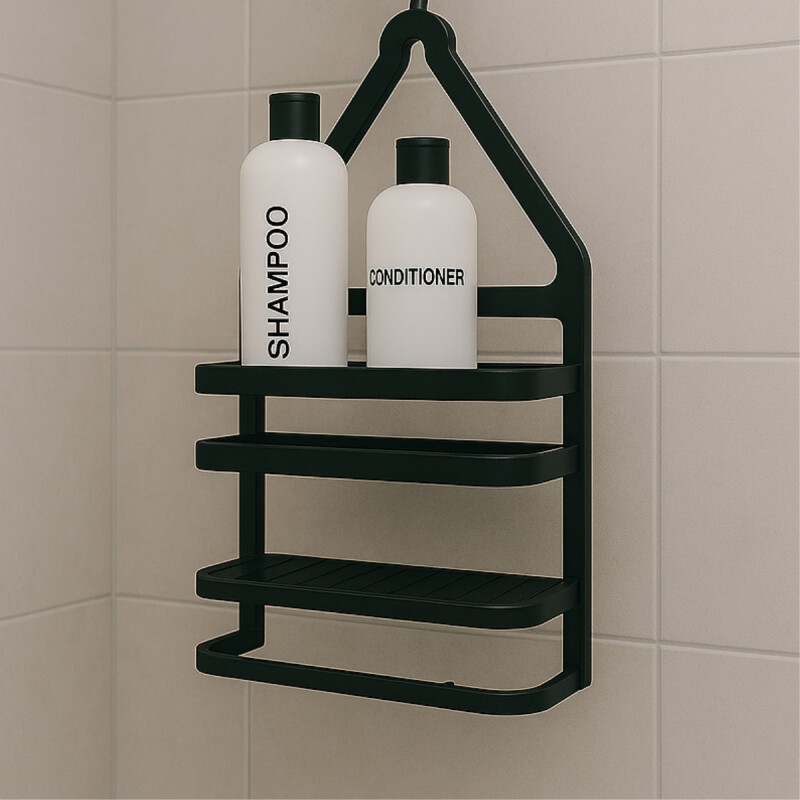 Porta shampoo colgante NEGRO