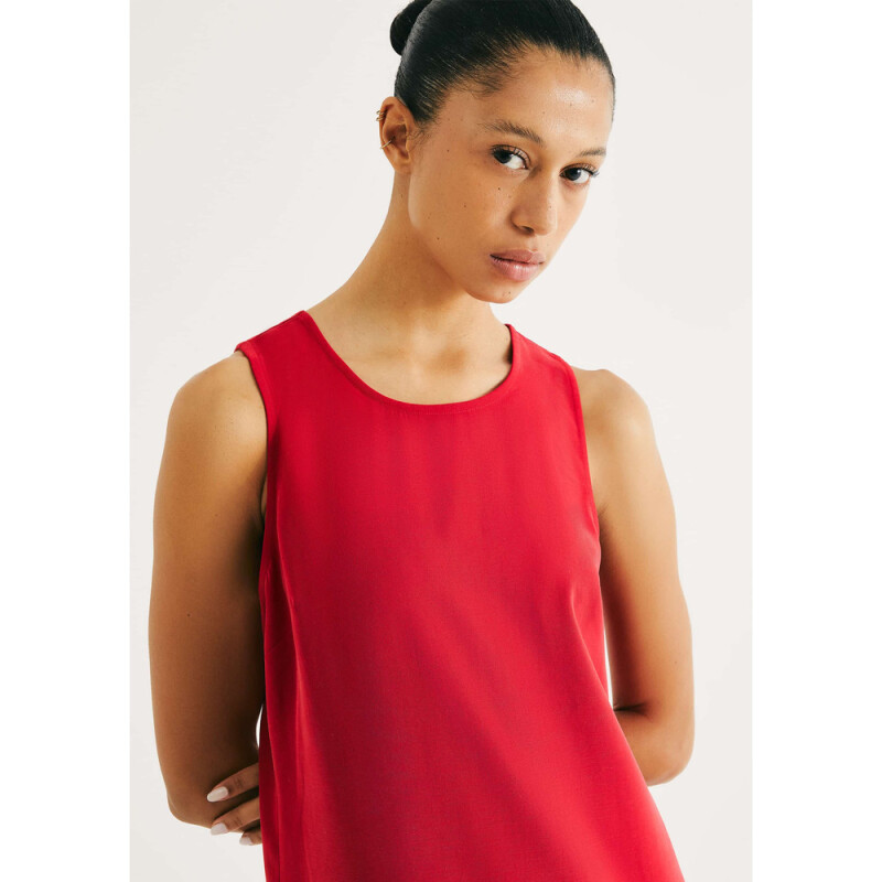 VESTIDO FEM VERMELHO MEDIO