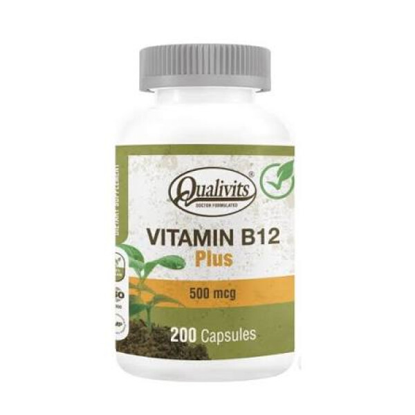 Vitamina B12 500 mcg | 200 Cápsulas - Qualivits Vitamina B12 500 mcg | 200 Cápsulas - Qualivits