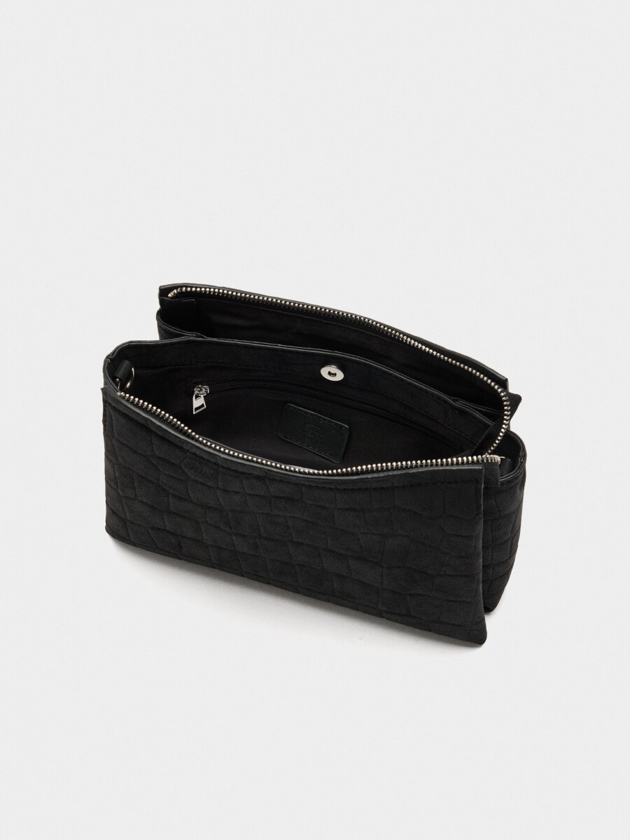 Bolso Bandolera Grabado Animal negro