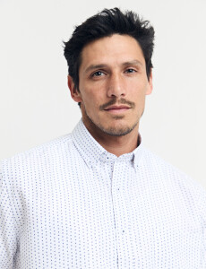012661 CAMISA HARRINGTON LABEL Blanco/negro