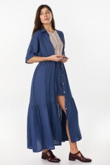 Vestido Camisero Julia Azul Marino