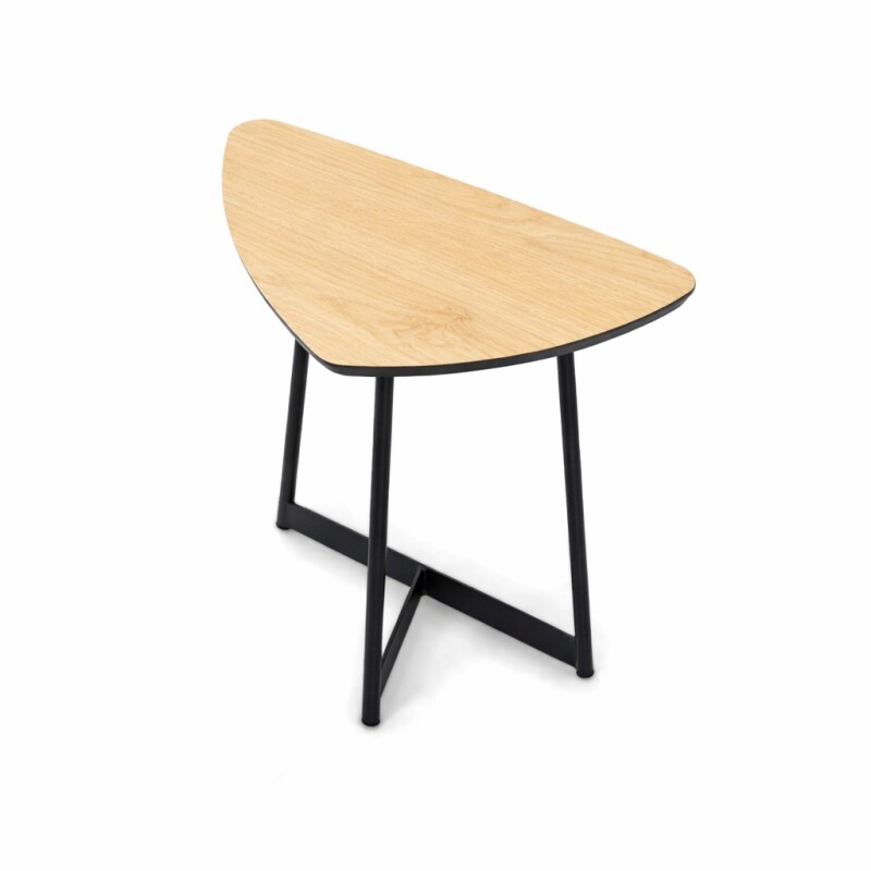 MESA LATERAL TRIANGULAR - MADERA CLARA - PATAS GRAFITO MESA LATERAL TRIANGULAR - MADERA CLARA - PATAS GRAFITO