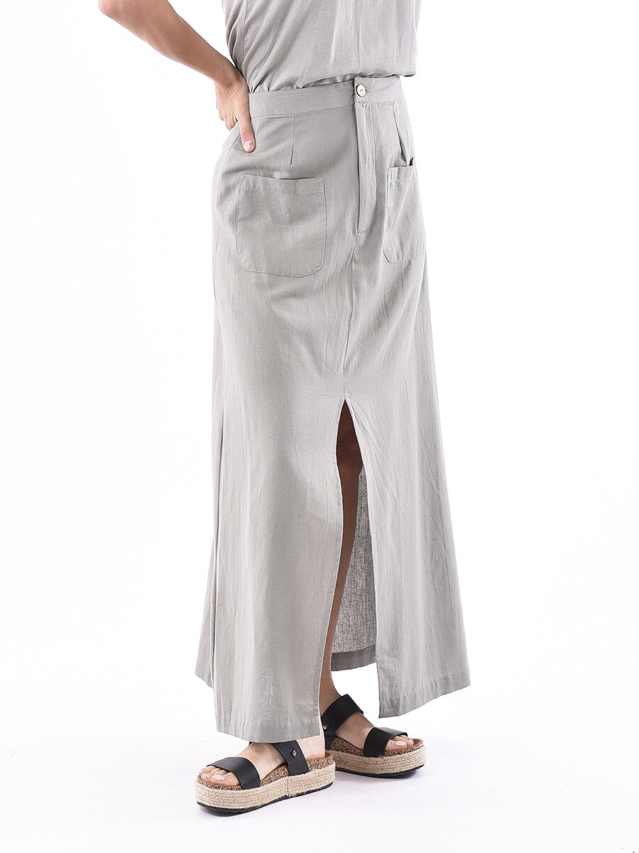 FALDA MAKENA - VERDE GRISACEO 