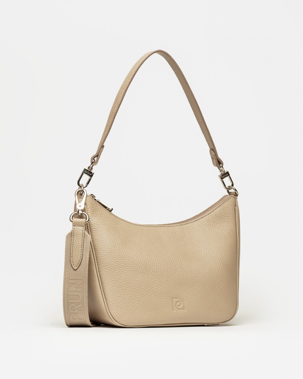 Bandolera Venice en cuero graneado Taupe