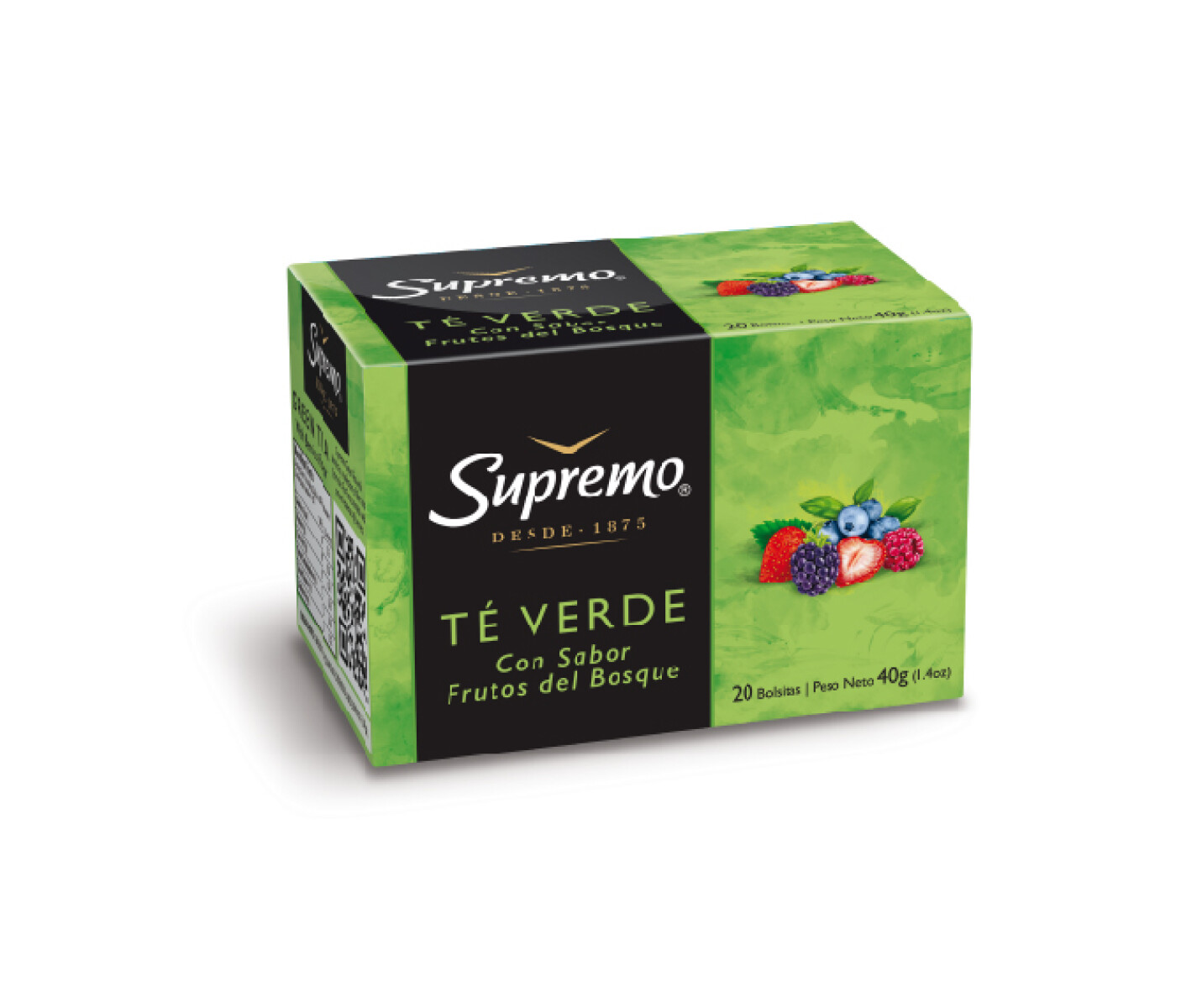 TE SUPREMO VERDE FRUTOS DEL BOSQUE x 20 sob 