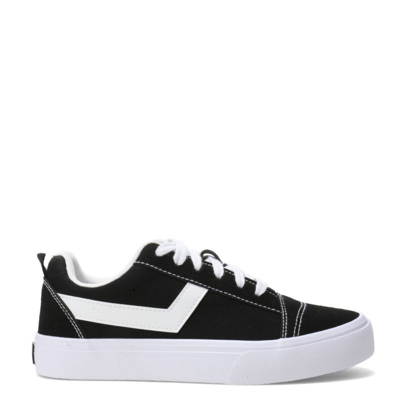 Championes Unisex PONY Casual Lona Gamuza Negro - Blanco