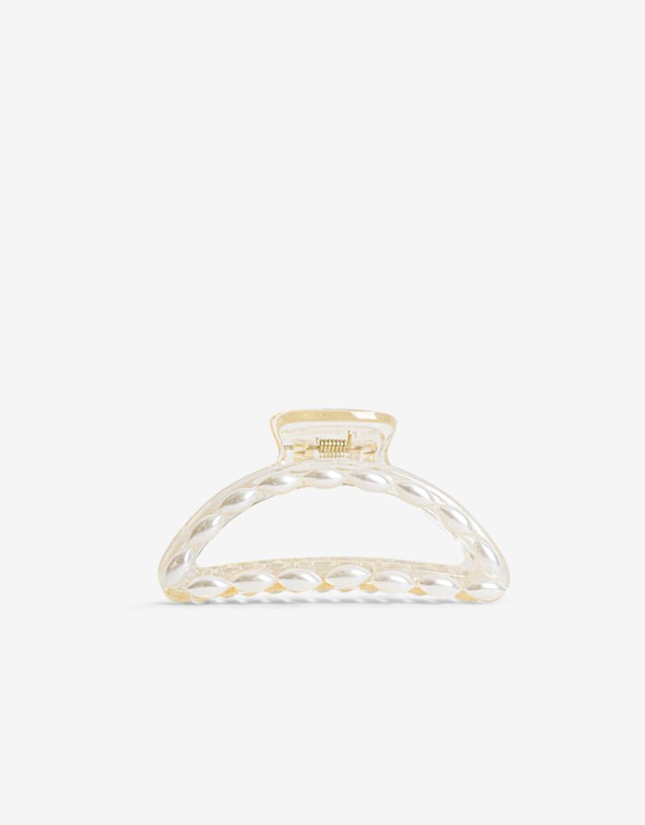 Broche Con Perlas - Blanco Nacarado/perlado 