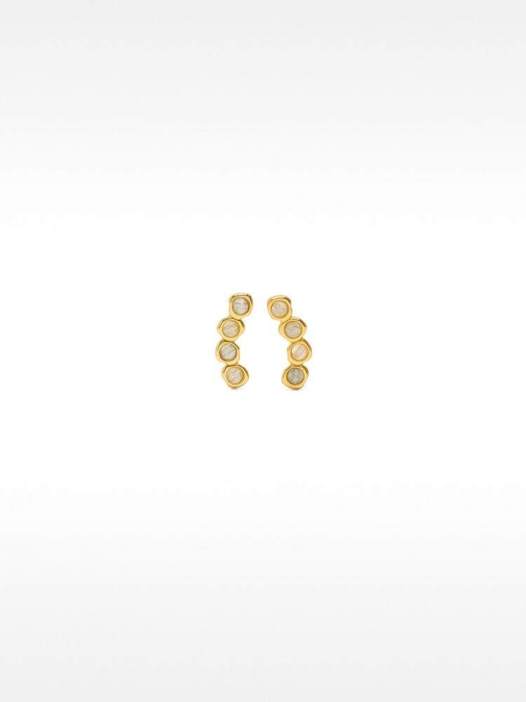 Pendientes Con Circonitas - Plata De Ley 925 verde