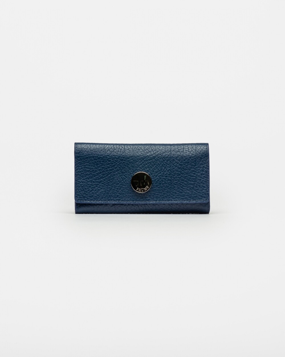 Billetera Cataluña En Cuero Graneado Azul
