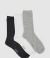 Pack de tres medias lisas. de algodón. en varios colores sur Variante 41