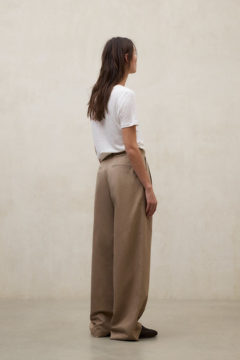 PANTALÓN DE LINO MIEL Arena