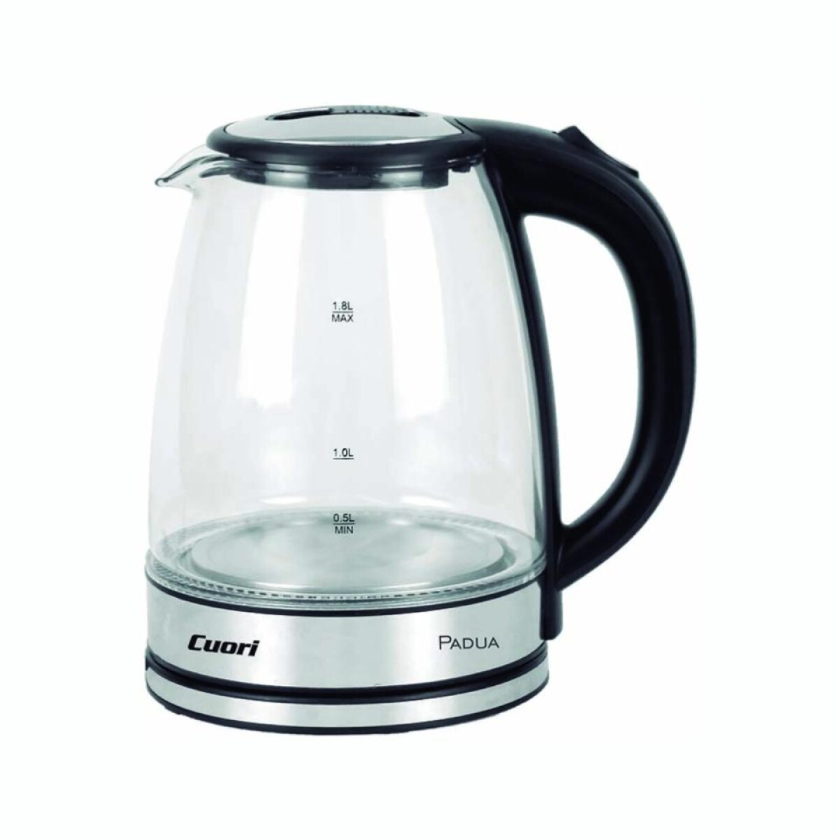 Jarra Eléctrica CUORI Padua 1500W Capacidad 1.8Lt - Vidrio Templado 