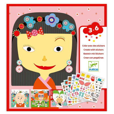 Crear caras con stickers Djeco Crear caras con stickers Djeco