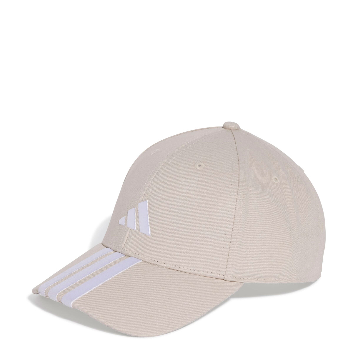 Gorra Adidas de BBALL 3 Tiras New Logo - Beige - Blanco 